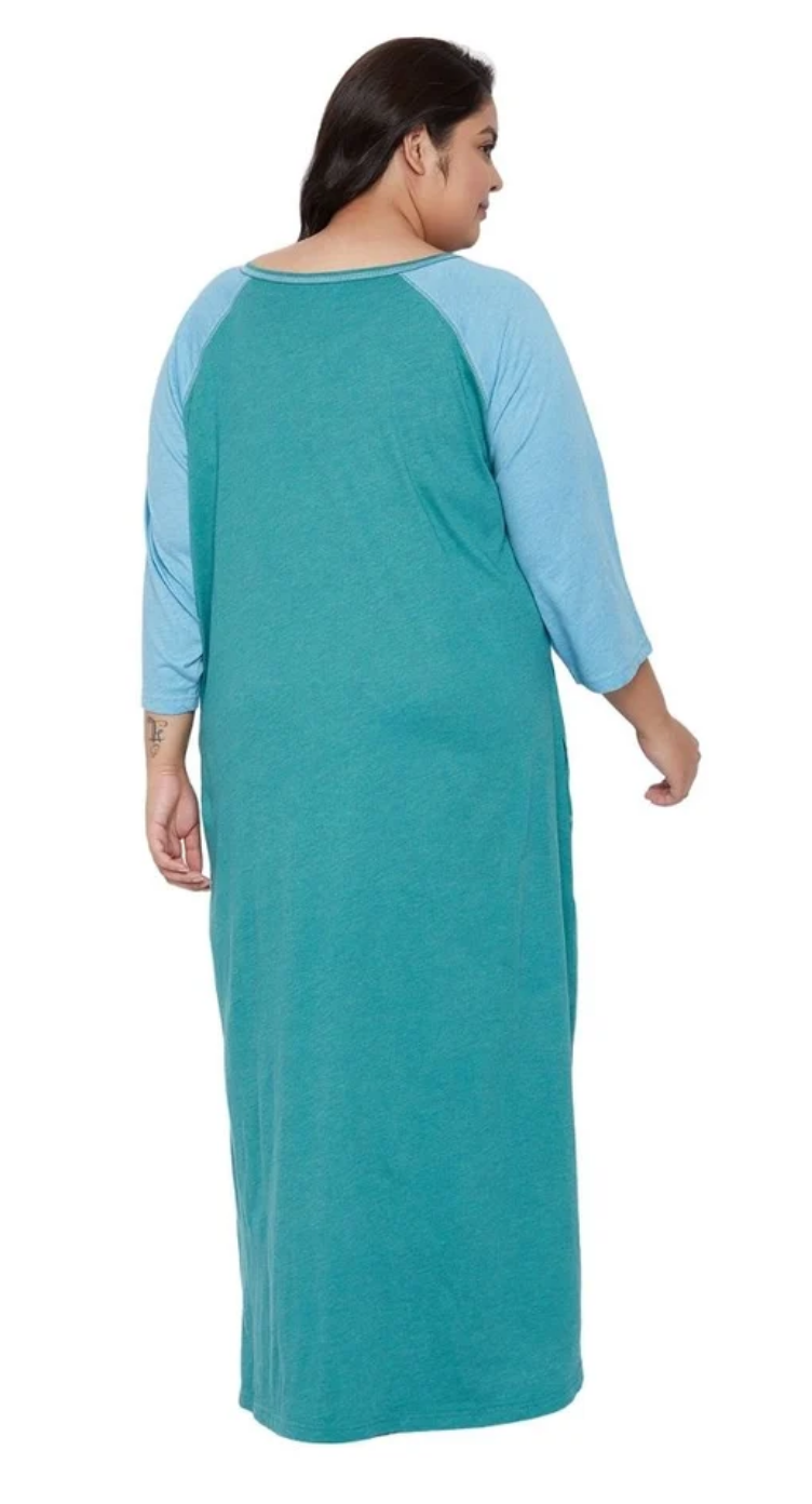 Ice Green Cotton Plus Size Dress for Women 1X-3X | GypsieBlu