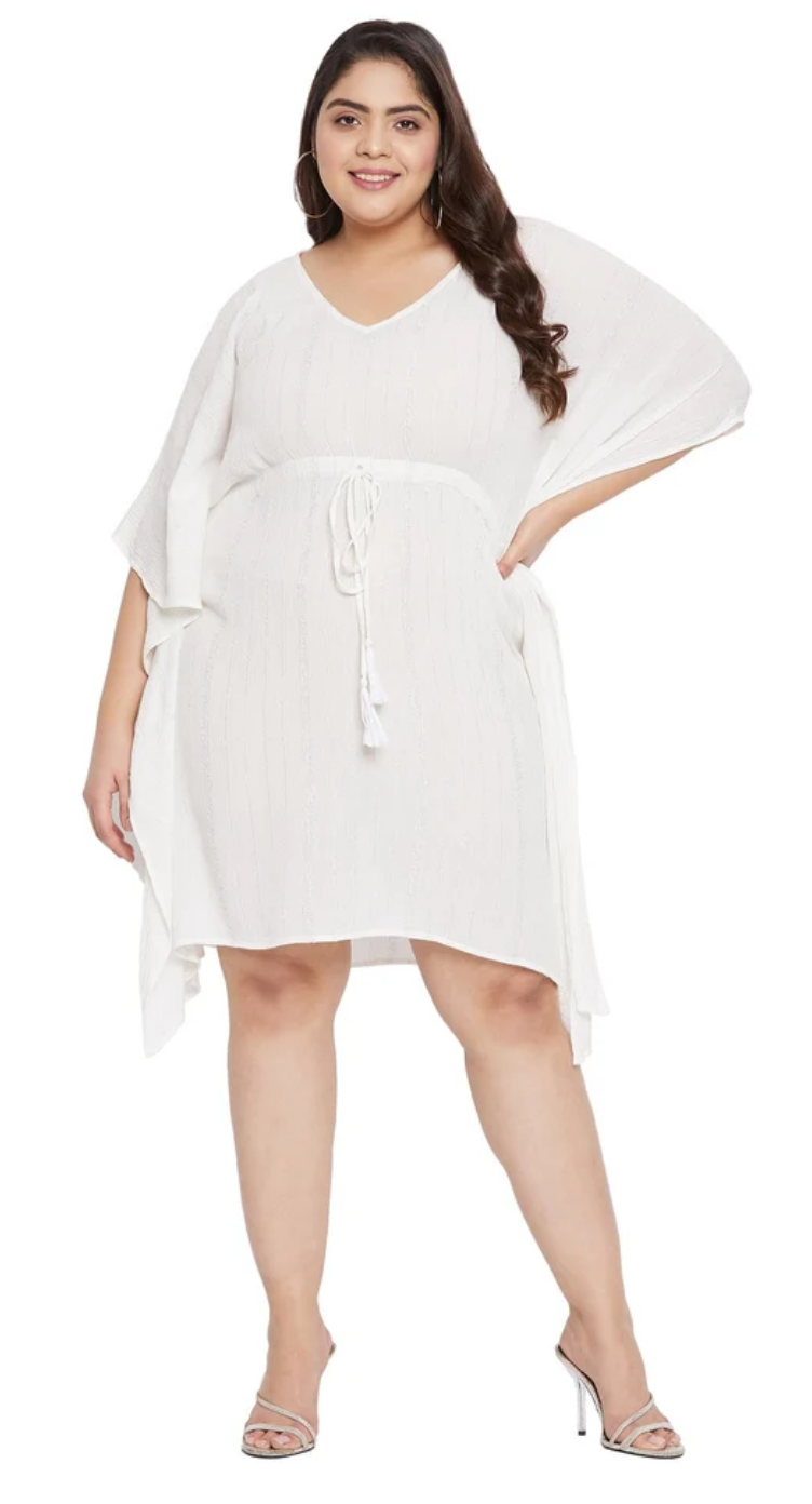 White Rayon Plus Size Tunic for Women 1X-3X | GypsieBlu