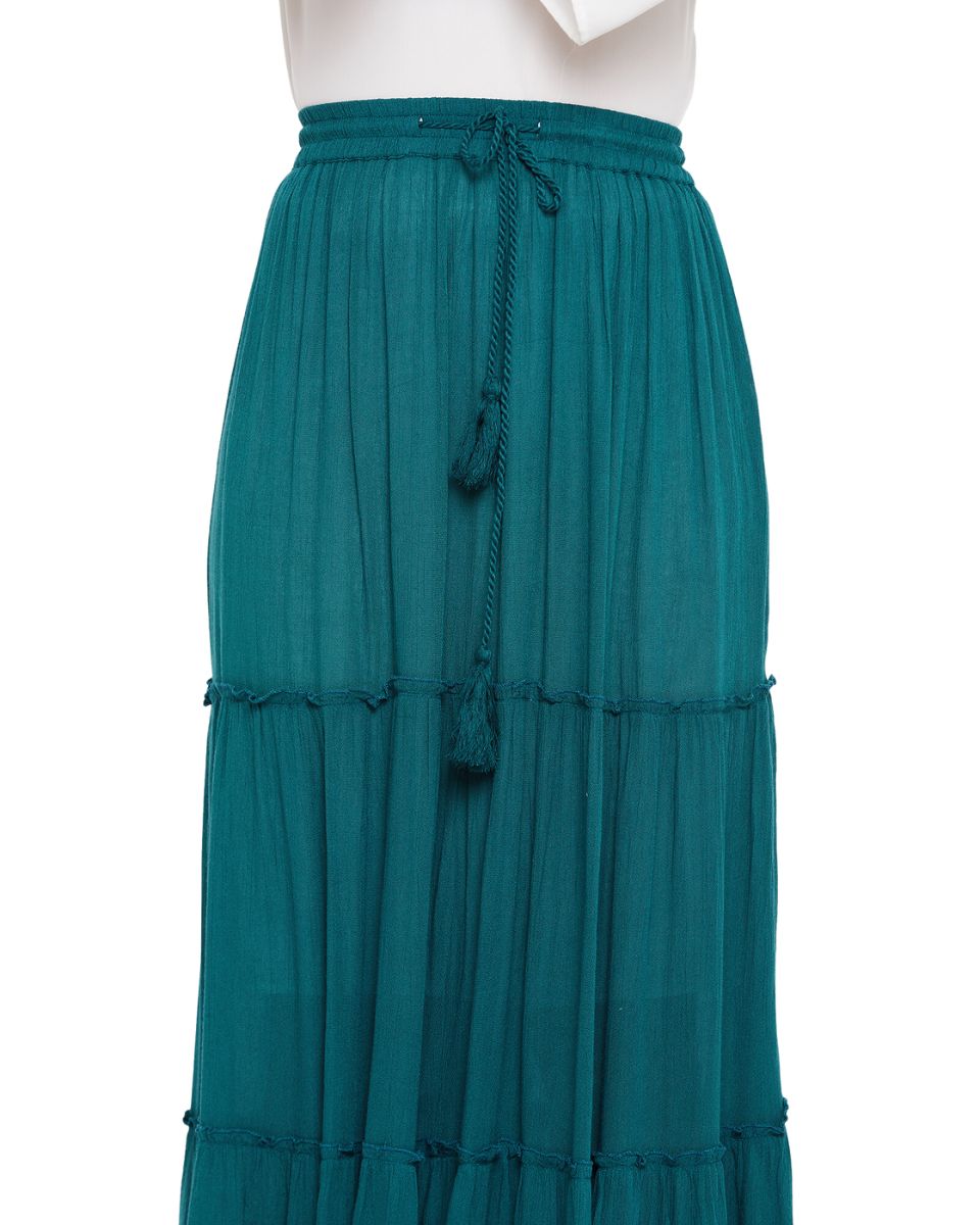 midi skirt green