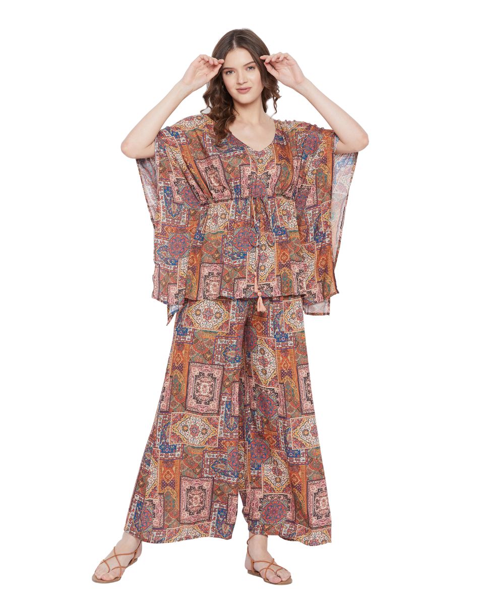 Rust Orange Kaftan Set