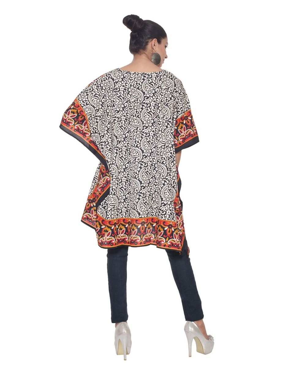 Multicolor Paisley Pattern Plus Size For Women Dress Tunic