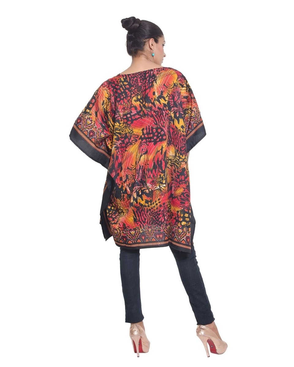 Ladies Multicolor Plus Size Polyester Tunic Dress For Women