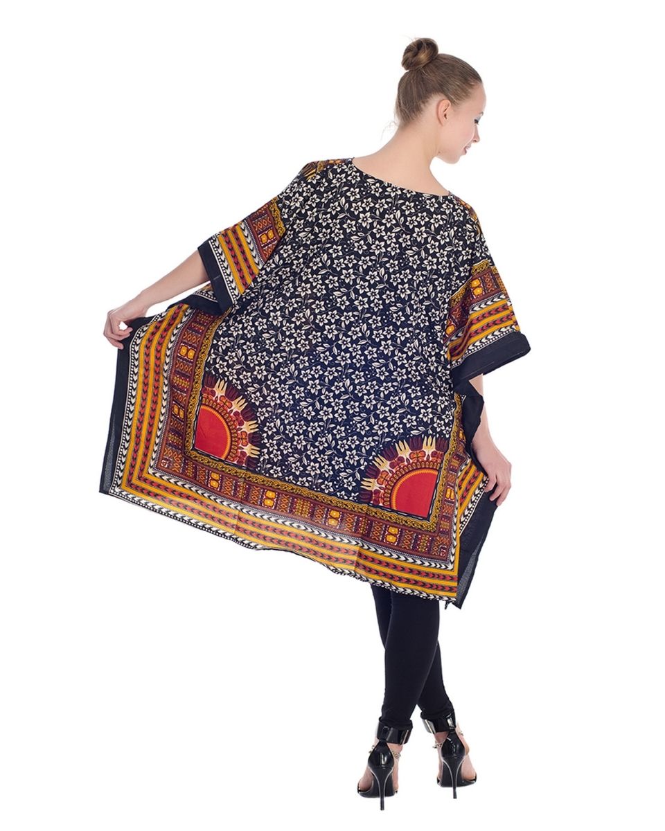 African Dashiki Kimono Sleeve Tunic For Plus Size Women