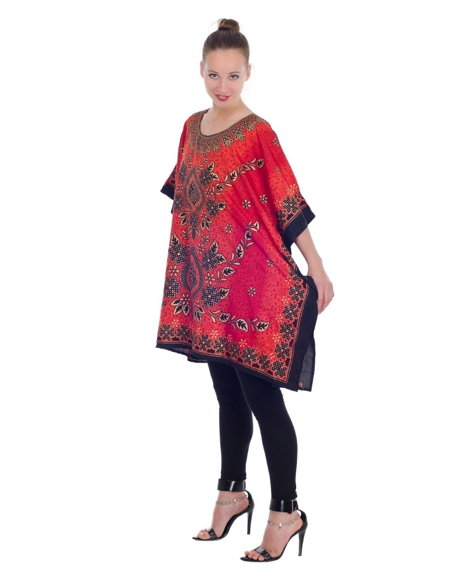 For Women Floral Pattern Plus Size Polyester Tunics Dress