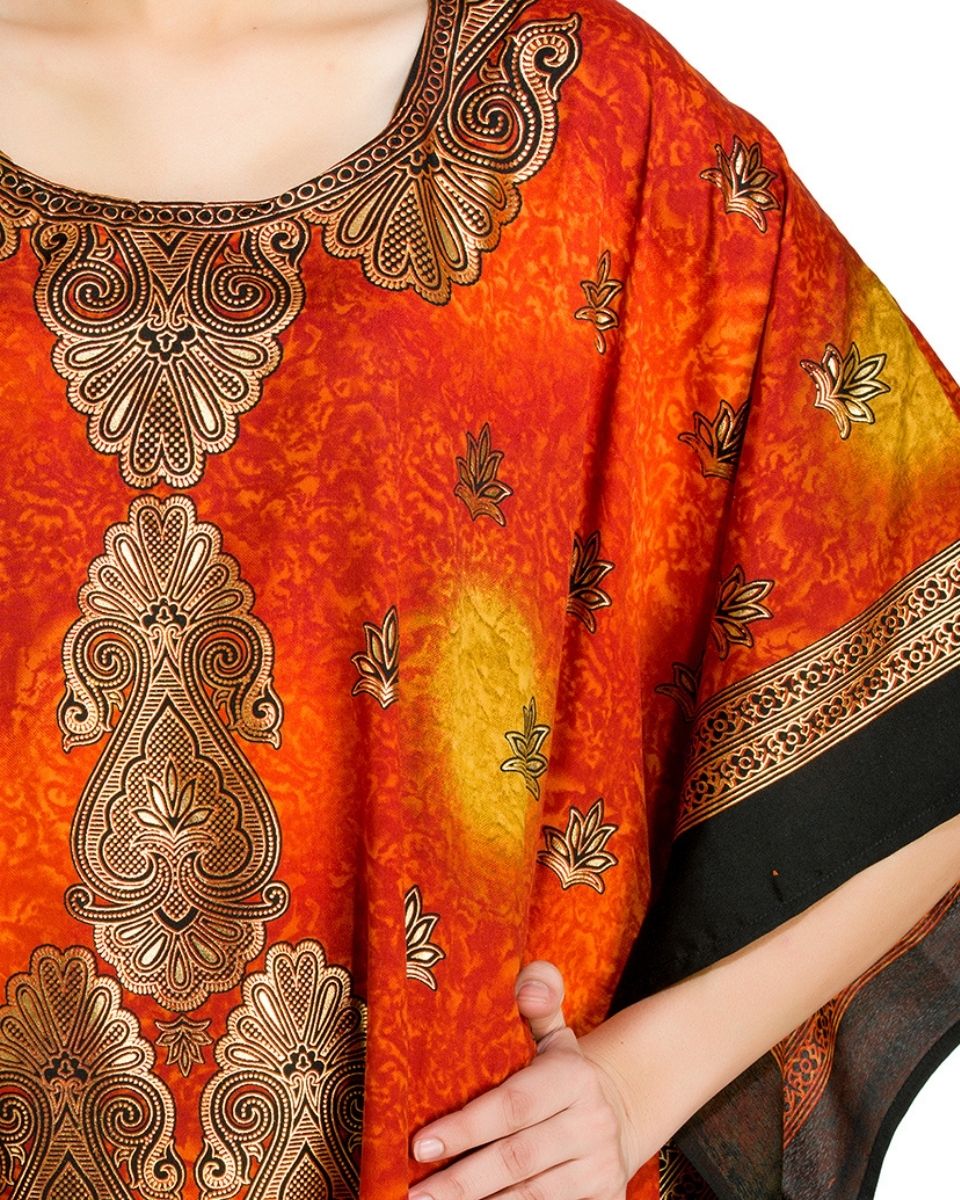 Bronze Color Plus Size Polyester Tunic Top Dress For Women