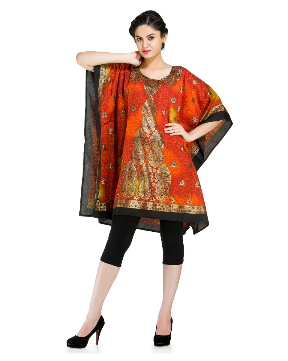 Bronze Color Plus Size Polyester Tunic Top Dress For Women