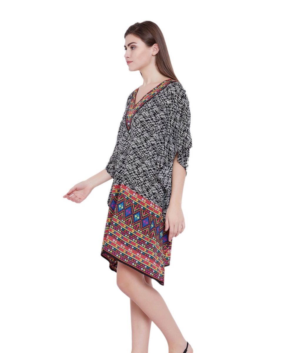 Top One Size Polyester Kimono Sleeve Tunic For Plus Size Women