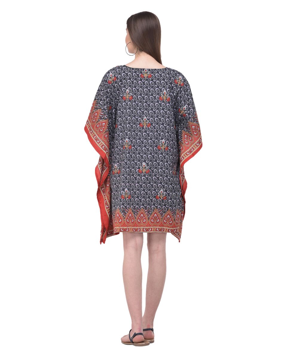 Multicolor Paisley Printed Plus Size Tunic For Women