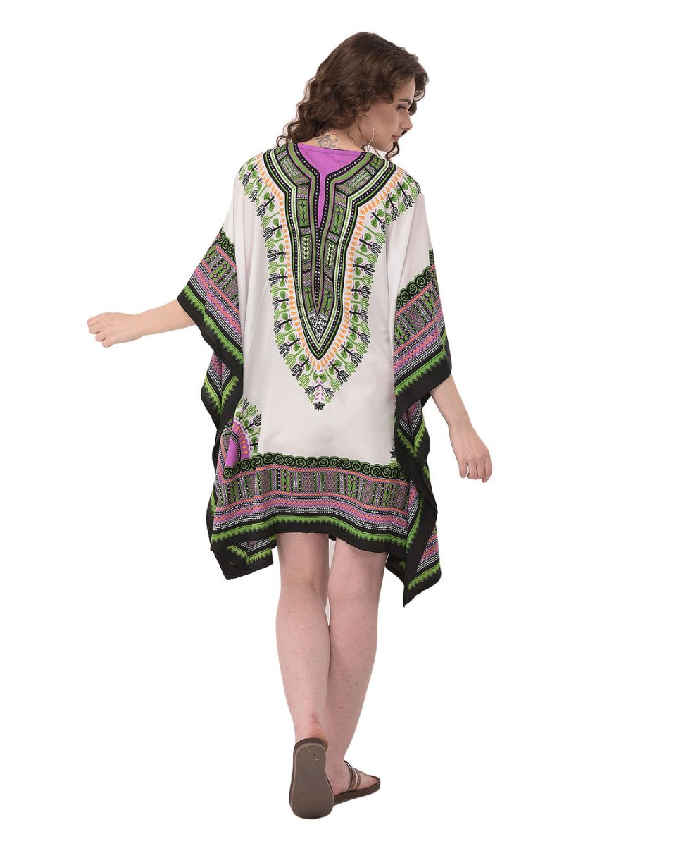 Dashiki Print Multicolor Tunic For Women