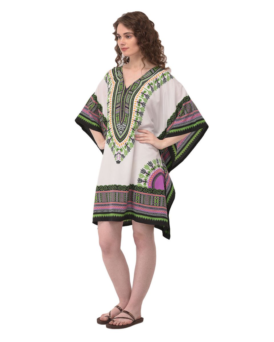 Dashiki Print Multicolor Tunic For Women