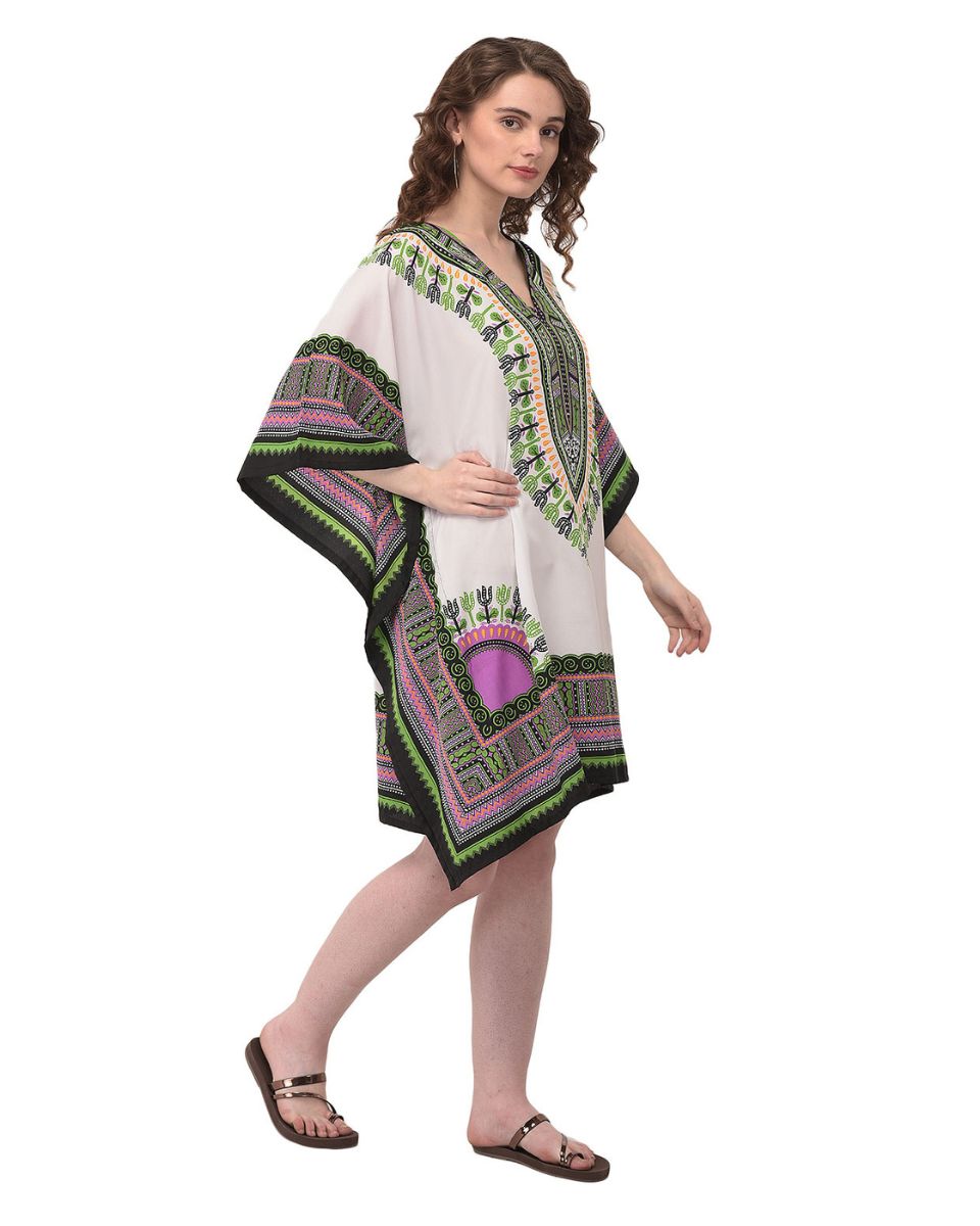 Dashiki Print Multicolor Tunic For Women