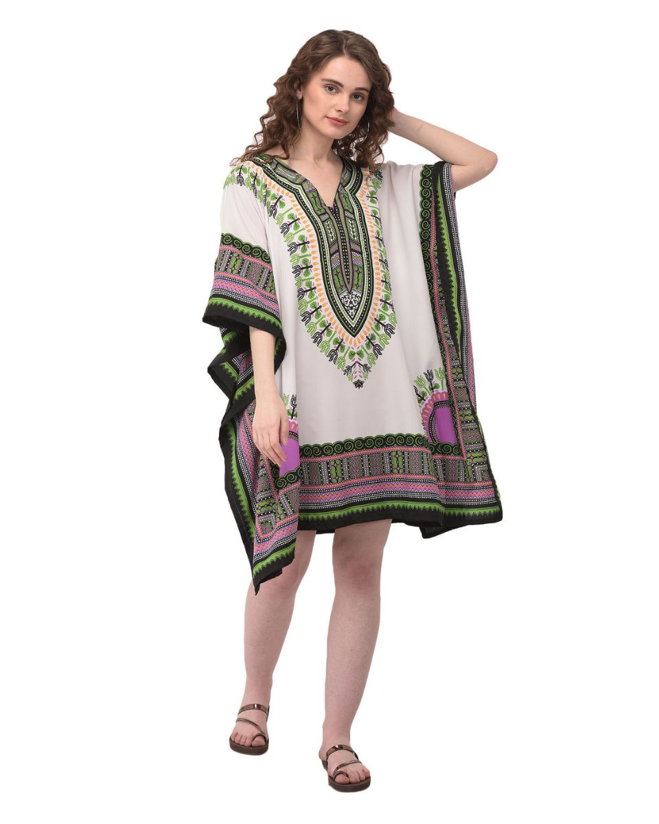 Dashiki Print Multicolor Tunic For Women