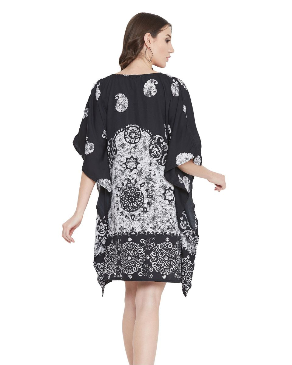 Summer Partywear Black Beach Boho Tunic For Plus Size Women