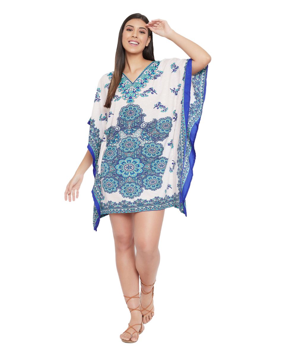 Multicolor Polyester Floral Pattern Tunic For Plus Size Women