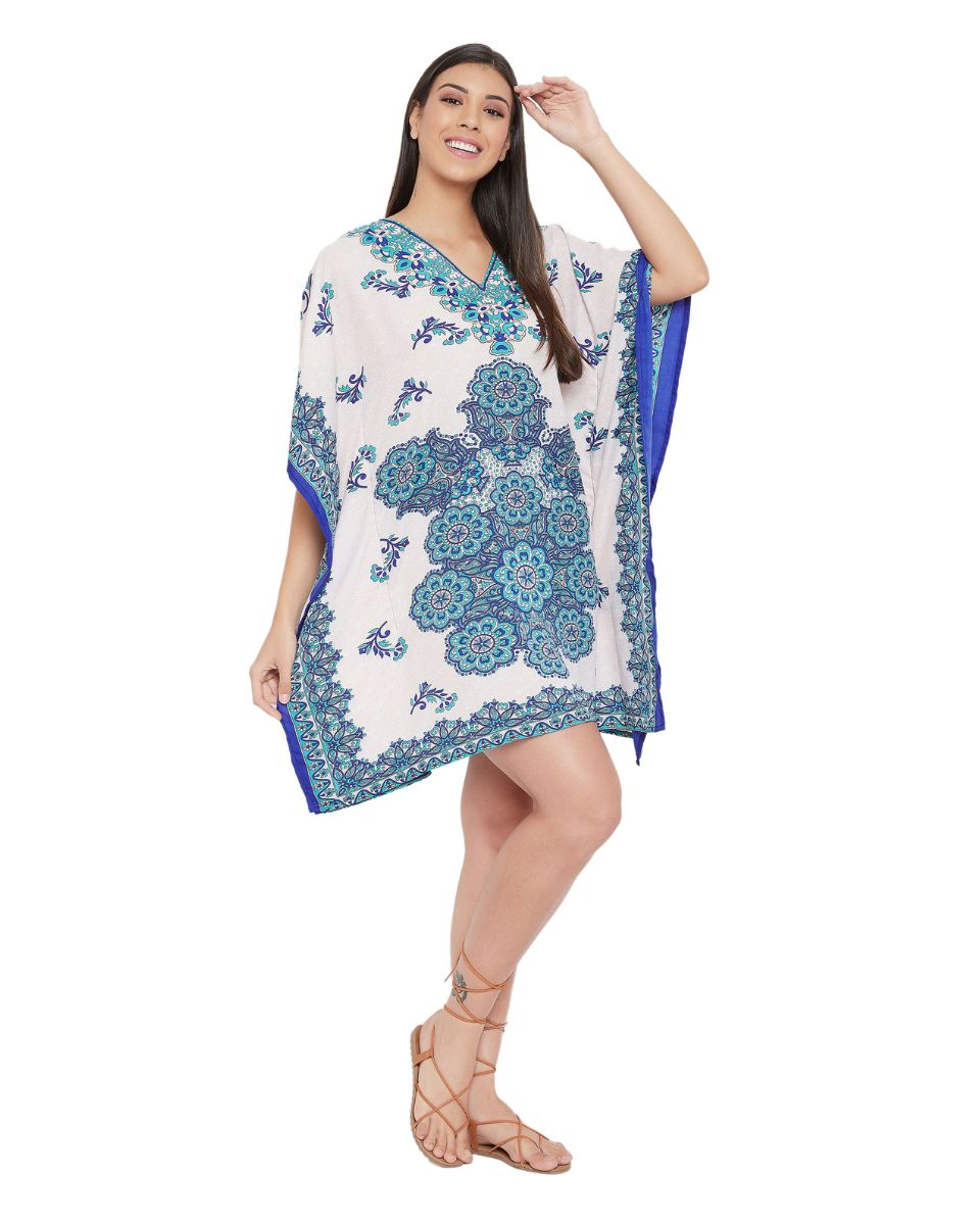 Multicolor Polyester Floral Pattern Tunic For Plus Size Women