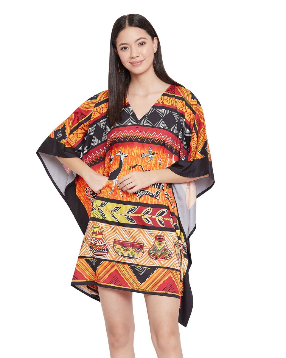 Ladies Multicolor Plus Size Tunic Dress For Women