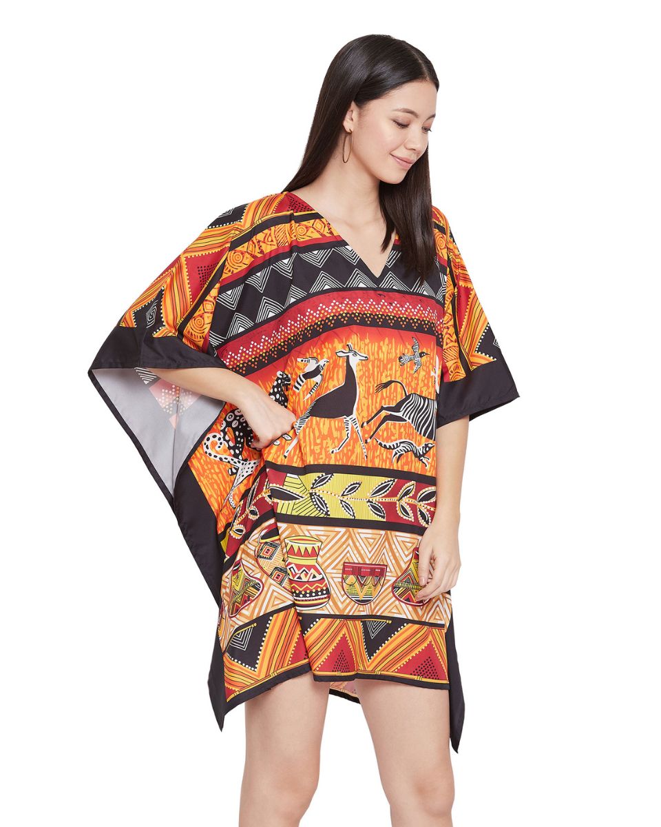 Ladies Multicolor Plus Size Tunic Dress For Women