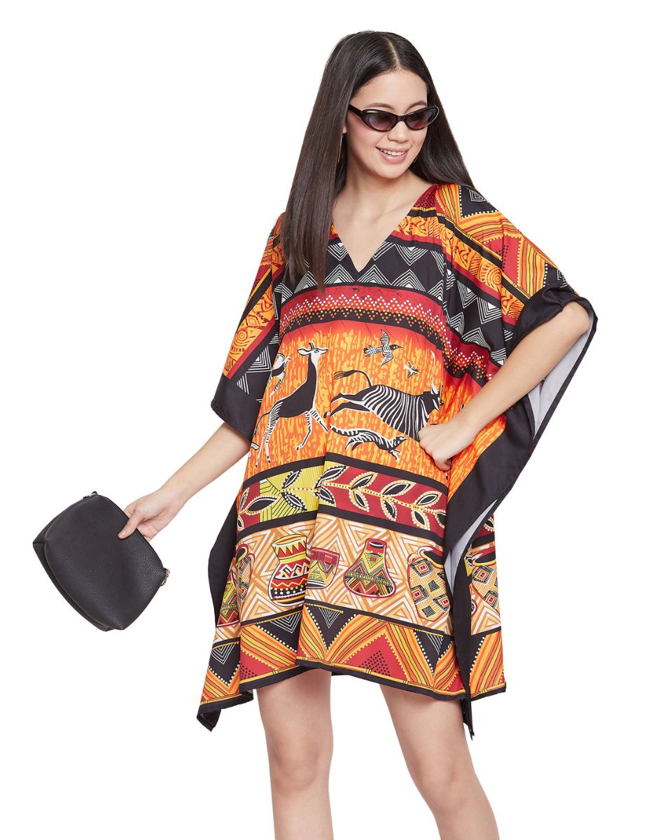 Ladies Multicolor Plus Size Tunic Dress For Women