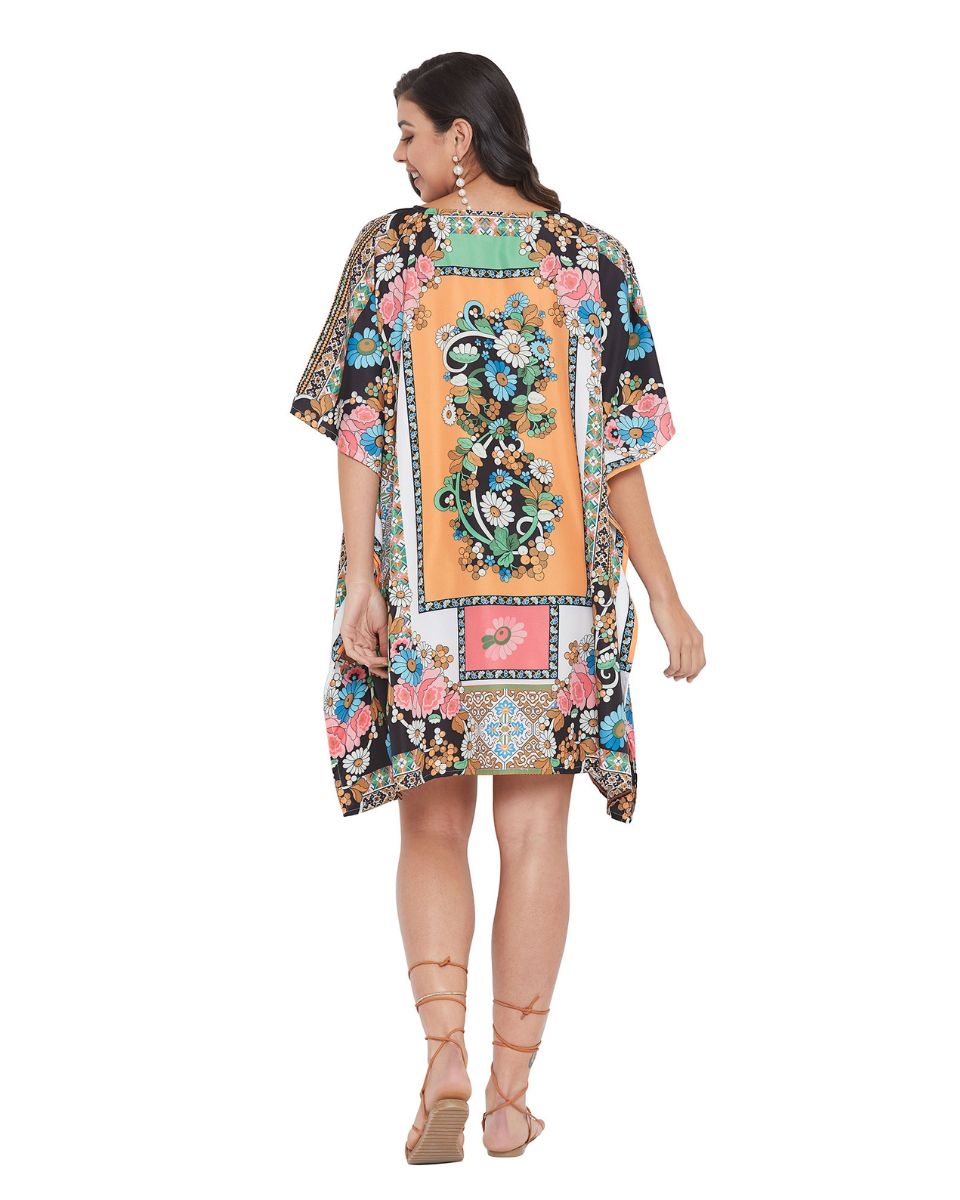 Beachwear Multicolor Polyester Tunic For Plus Size Women