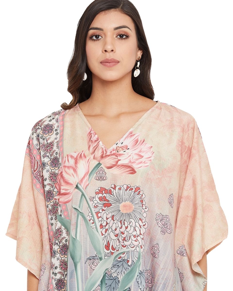 Short Plus Size Tunic Floral Printed Polyester For Women