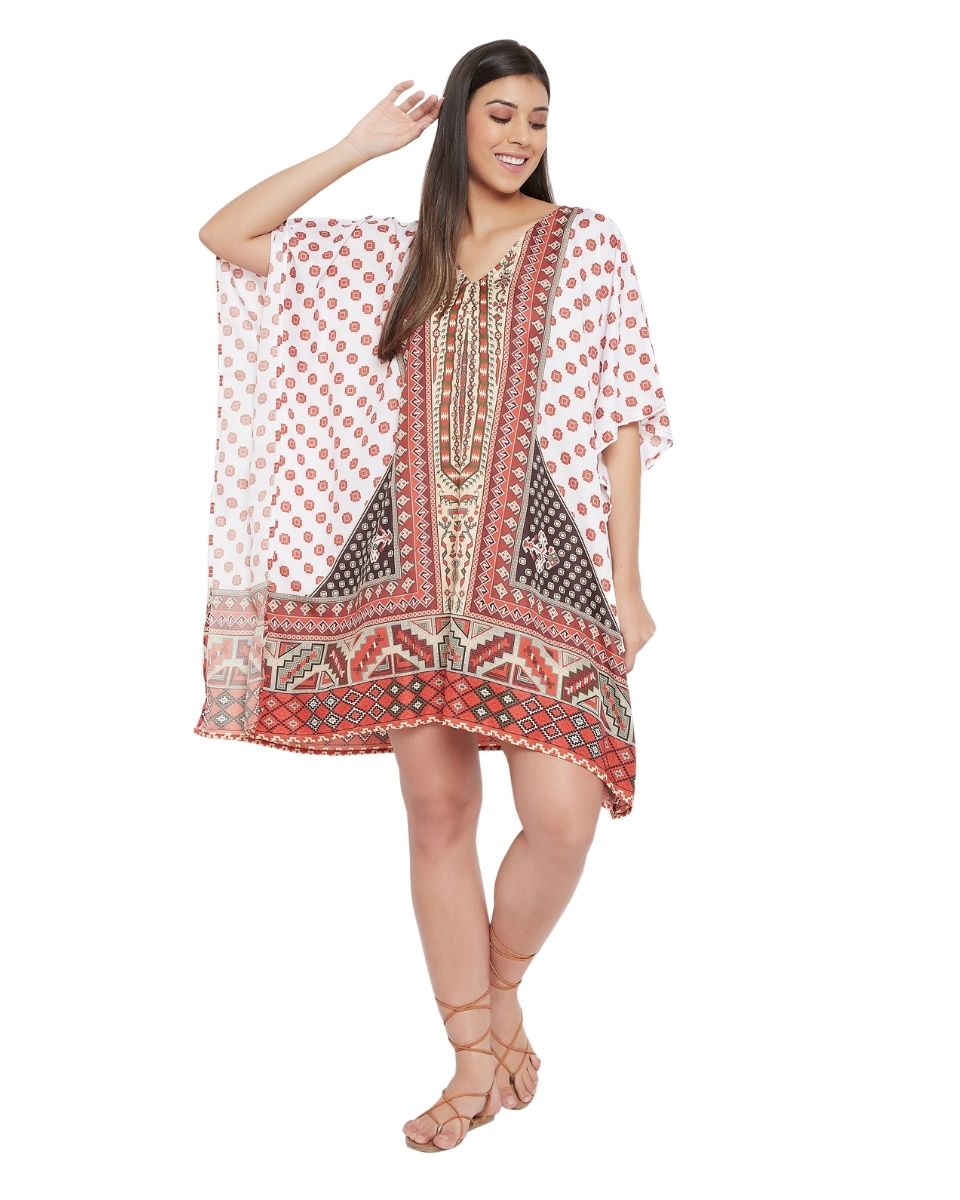 Woman For Plus Size Top Polyester Kimono Sleeve Mini Tunic