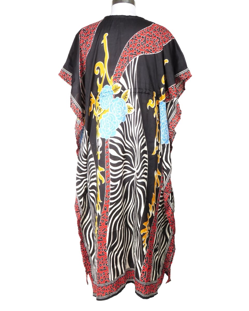 Floral Printed Polyester Caftan Partywear For Plus Size Women