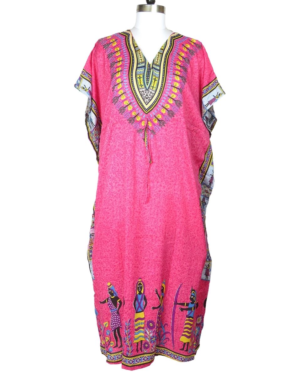 Women African Dashiki Pattern Plus Size Caftan For Beach