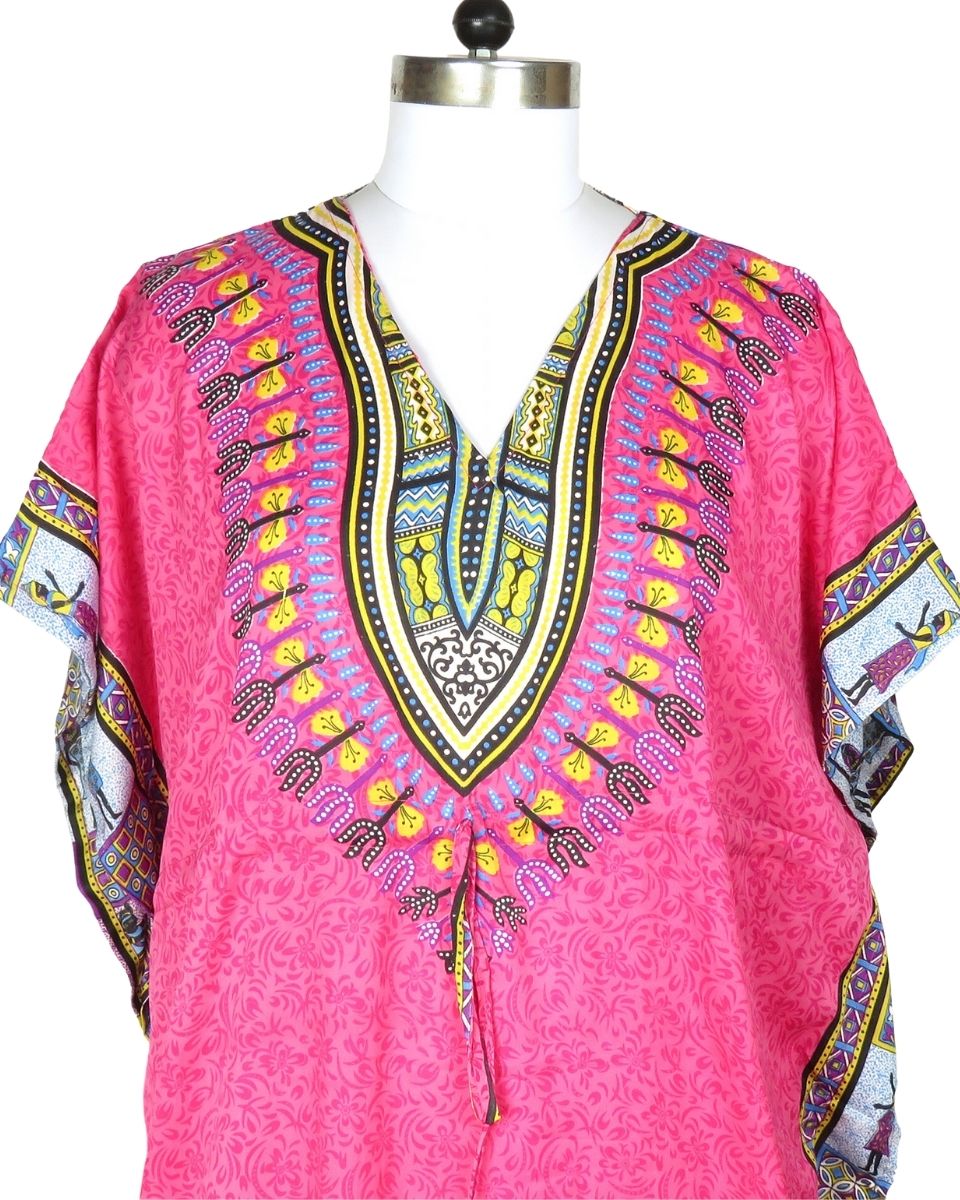 Women African Dashiki Pattern Plus Size Caftan For Beach