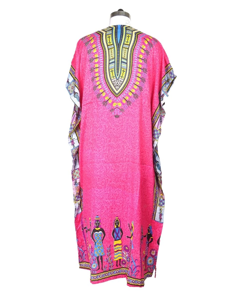 Women African Dashiki Pattern Plus Size Caftan For Beach