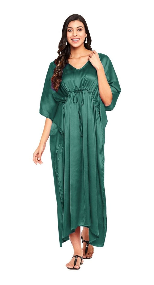 Green Polyester Plus Size Kaftan for Women 1X-3X | GypsieBlu