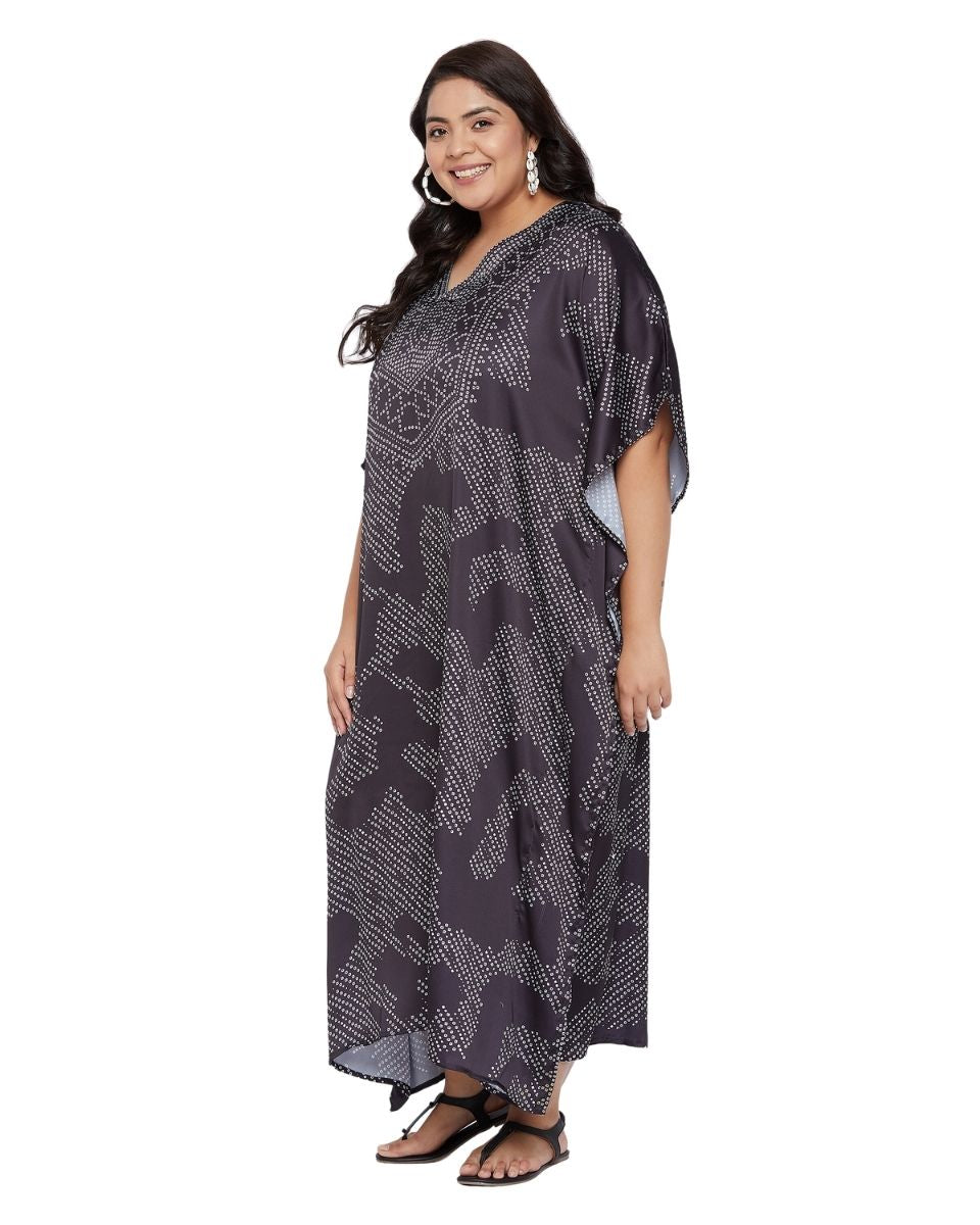 Designer satin kaftan for woman