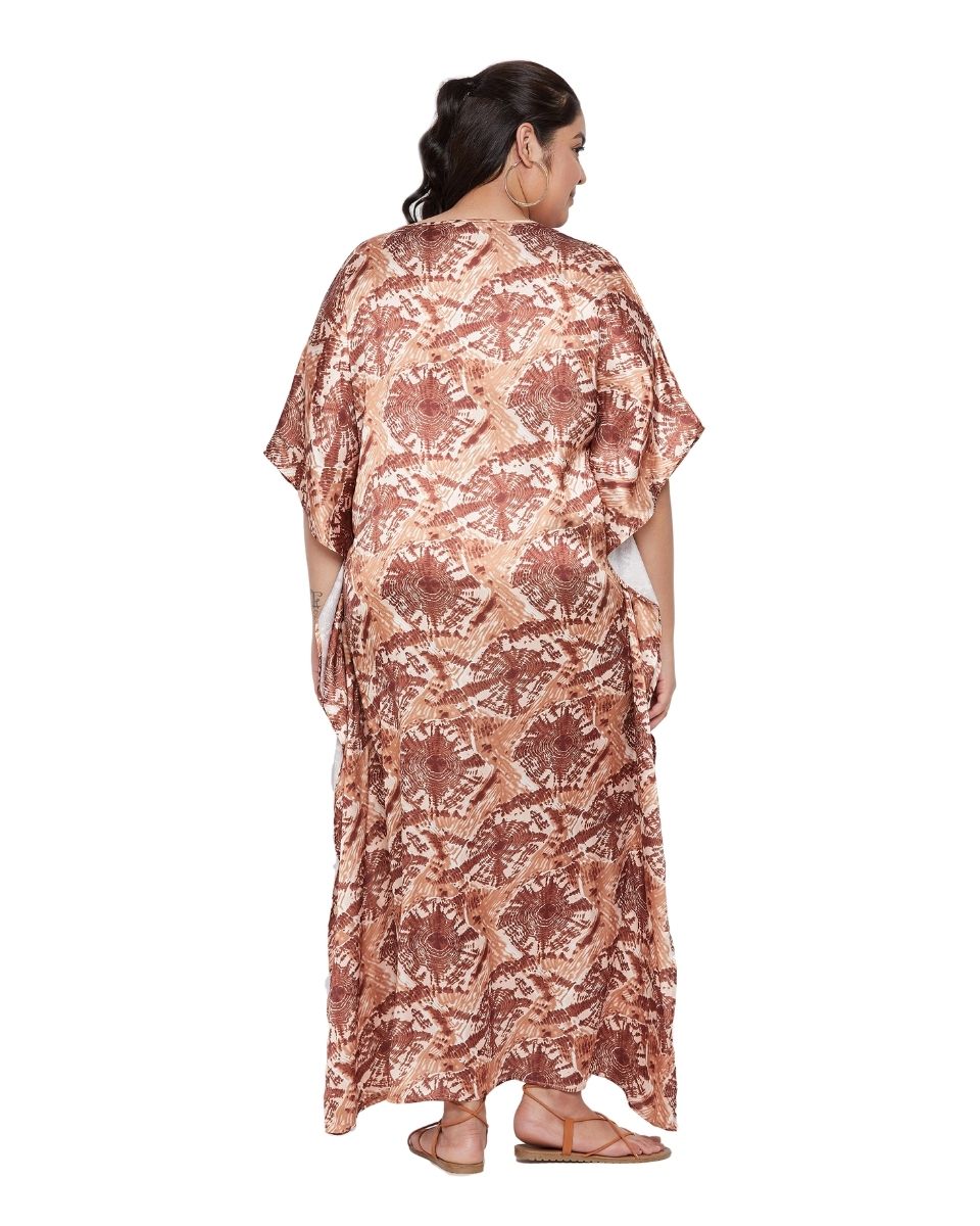 Designer satin caftan dress