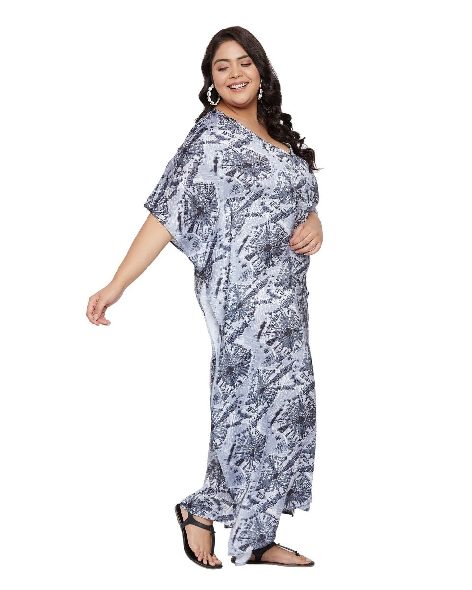 Satin kaftan for woman