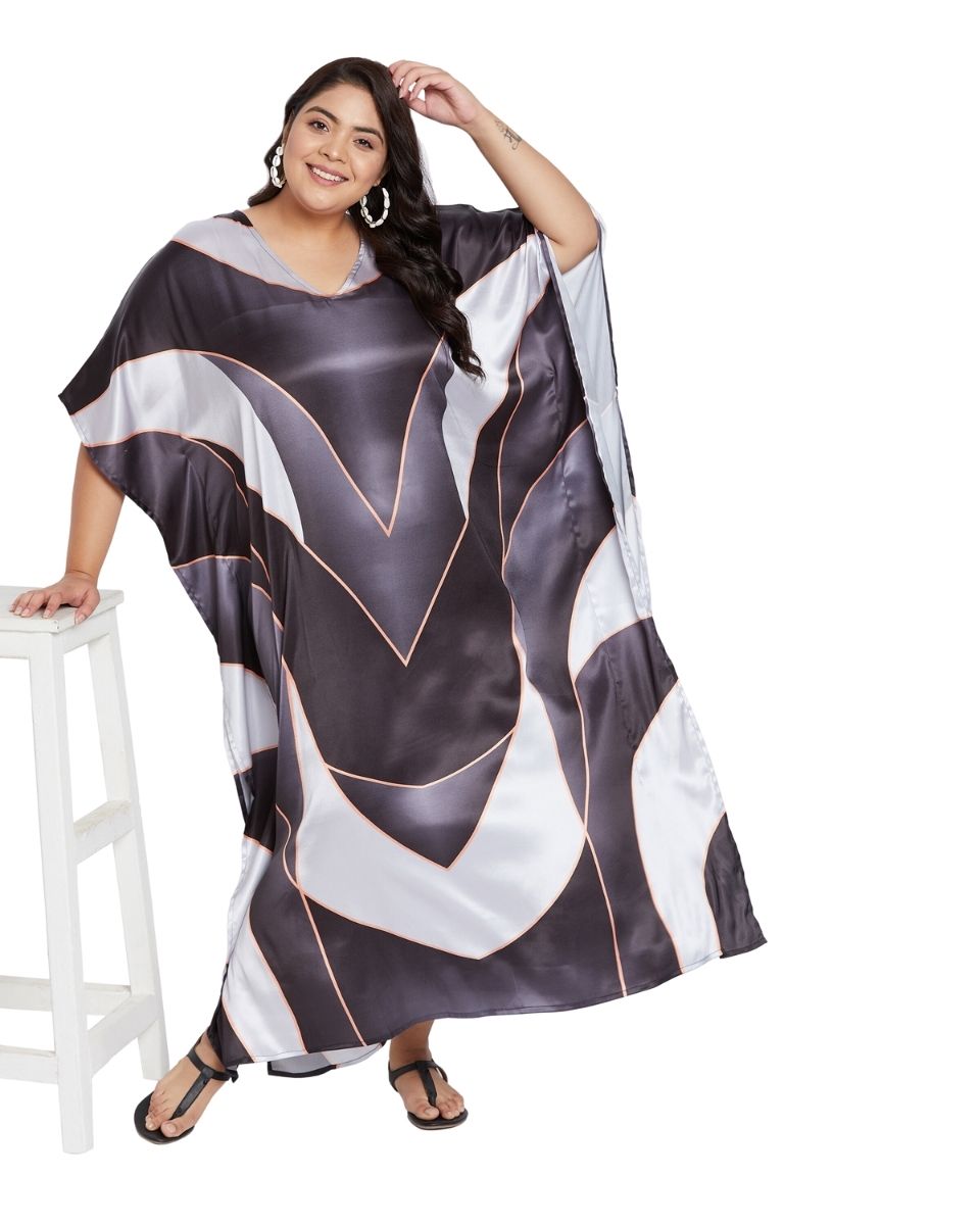 Beach satin caftan for woman