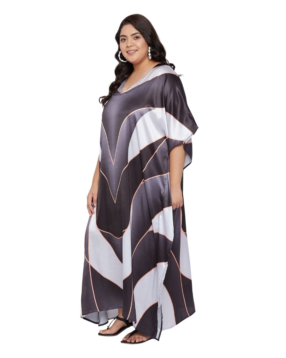 Silk satin caftan for woman