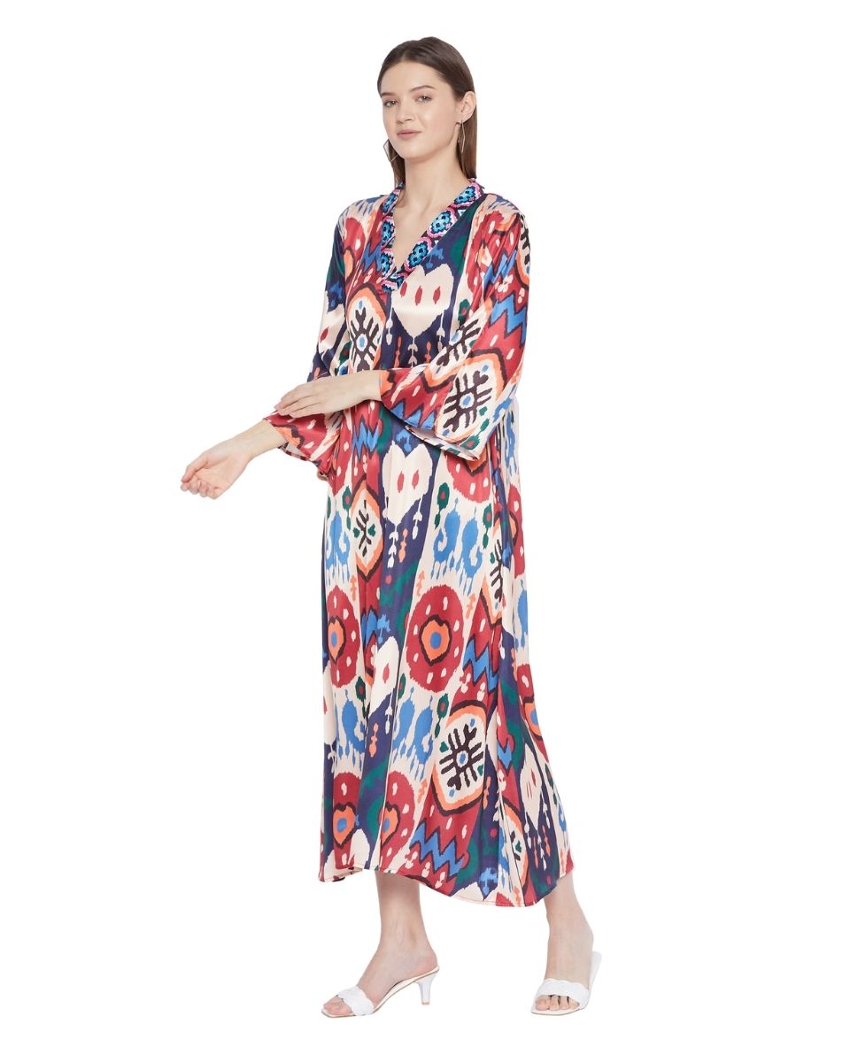 v neck maxi dress kaftan