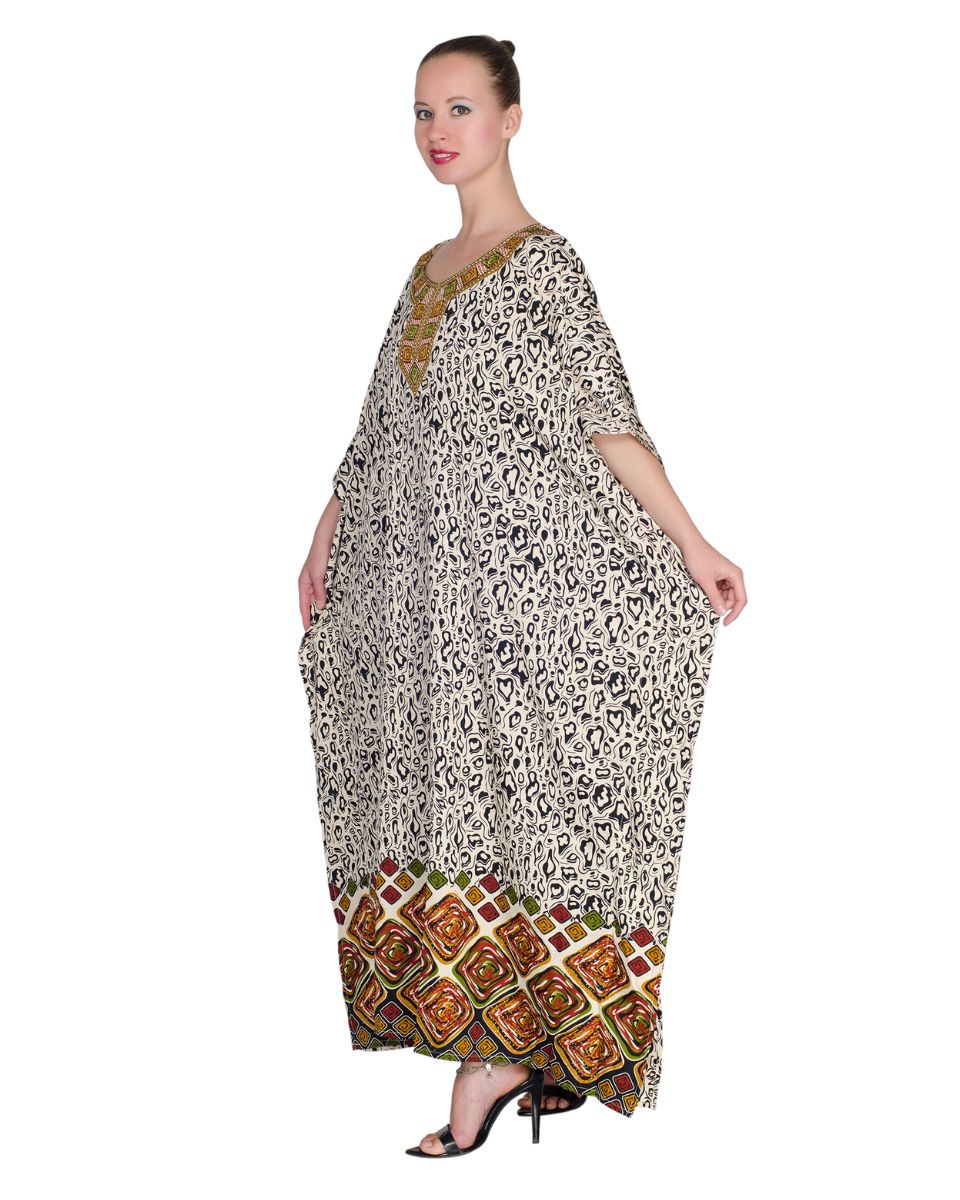 Night Dress Polyester Plus Size Kaftan For Women