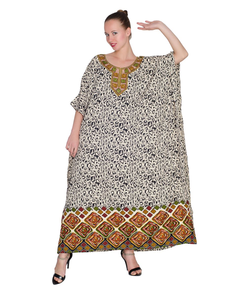 Night Dress Polyester Plus Size Kaftan For Women