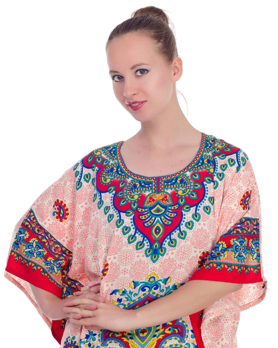 Dress Kaftan Polyester Kimono Style For Plus Size Women