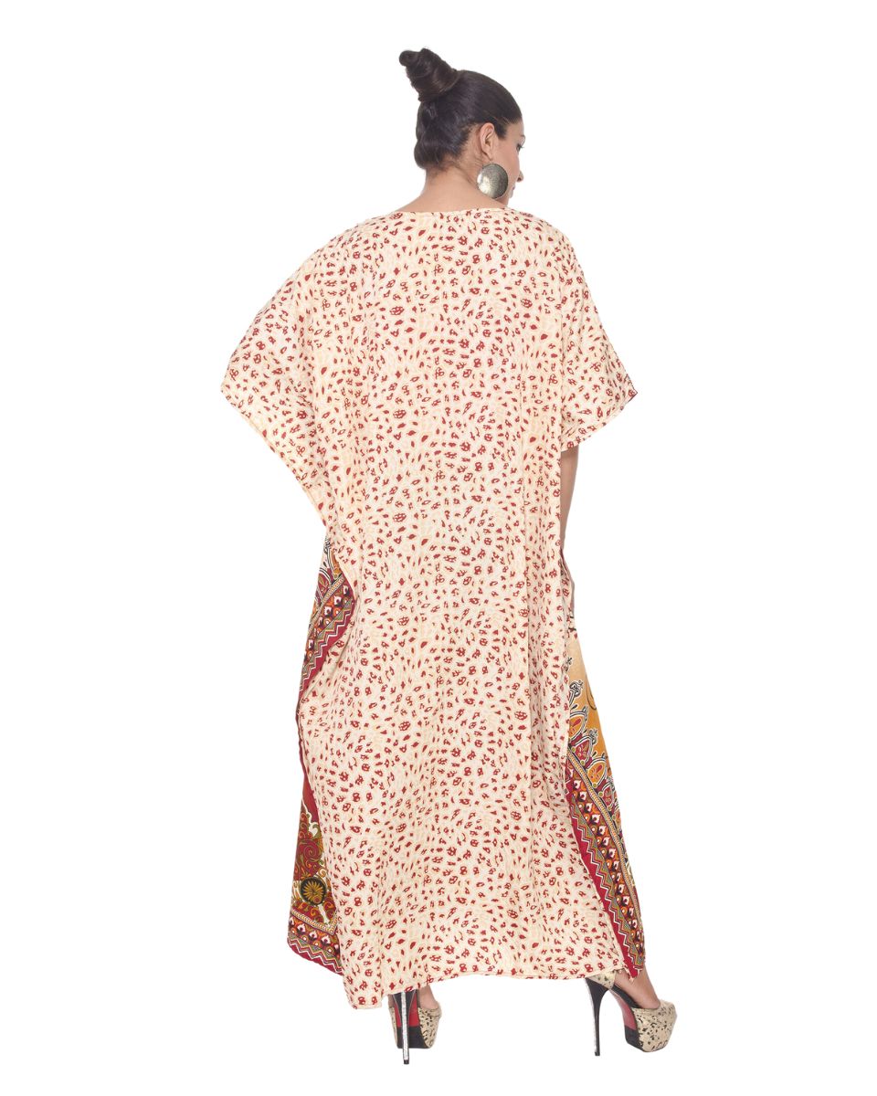 For Women Polyester Kimono Sleeve Plus Size Kaftan