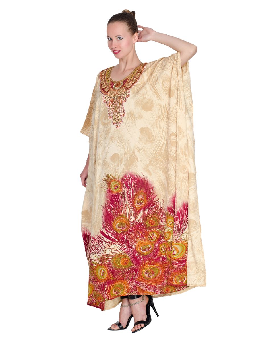 One Size Polyester Resort Wear Kaftan For Plus Size Women