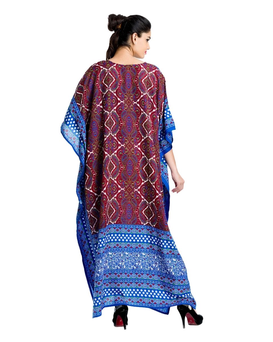 Resort Wear Plus Size Long Kimono Polyester Caftan For Women