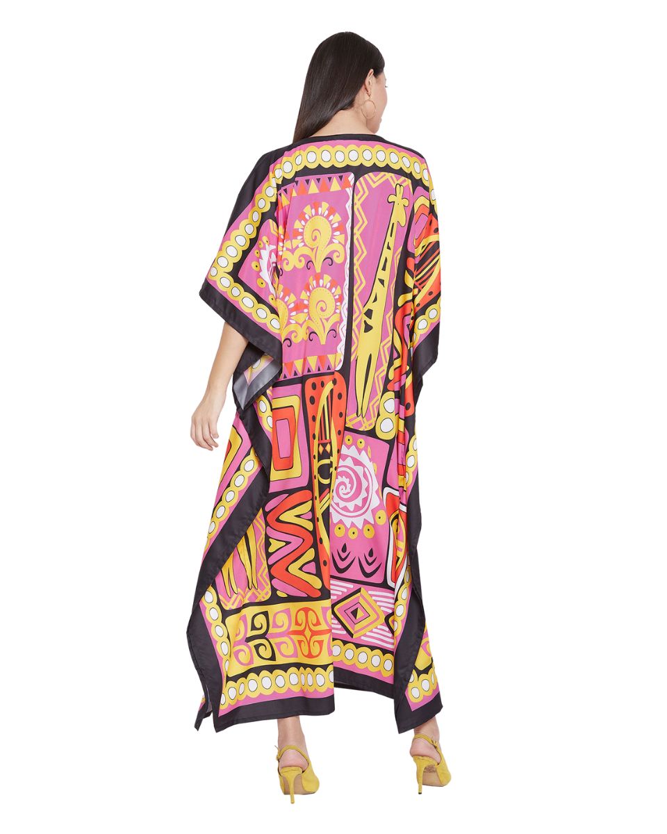 Kimono Sleeve Polyester Kaftan For Beach For Plus Size Women