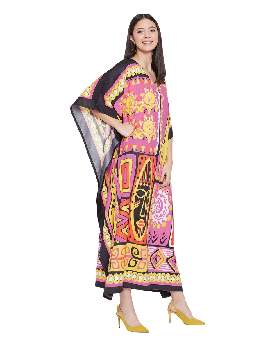 Kimono Sleeve Polyester Kaftan For Beach For Plus Size Women