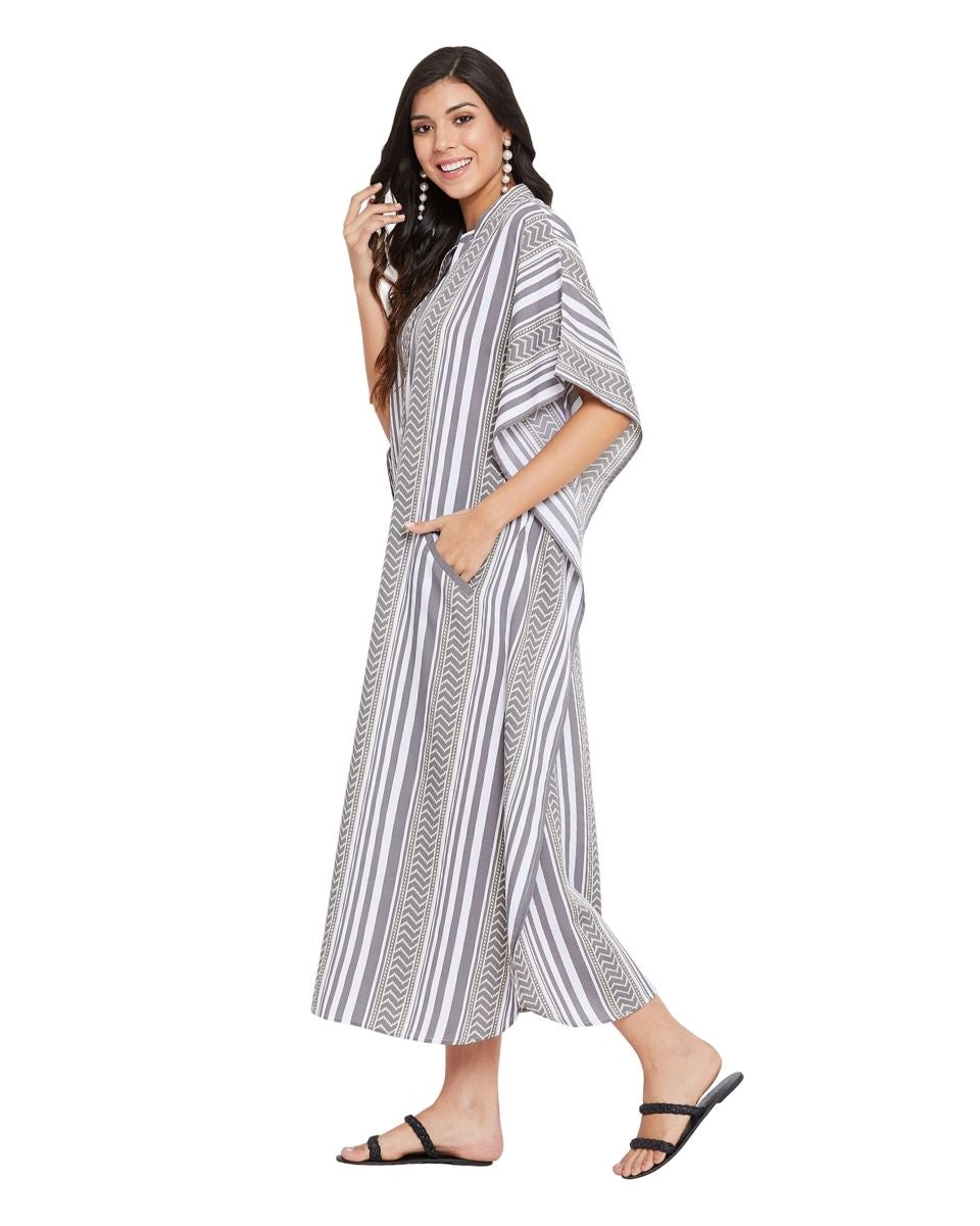 long sleeve kimono maxi dress