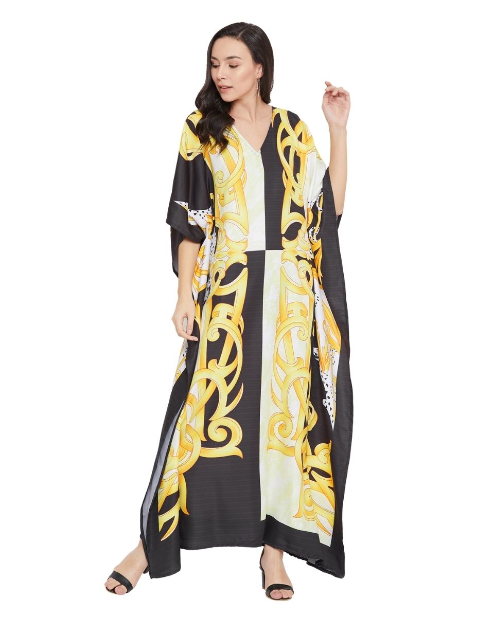 Women's Polyester Loose Maxi Caftan Dresses for Christmas