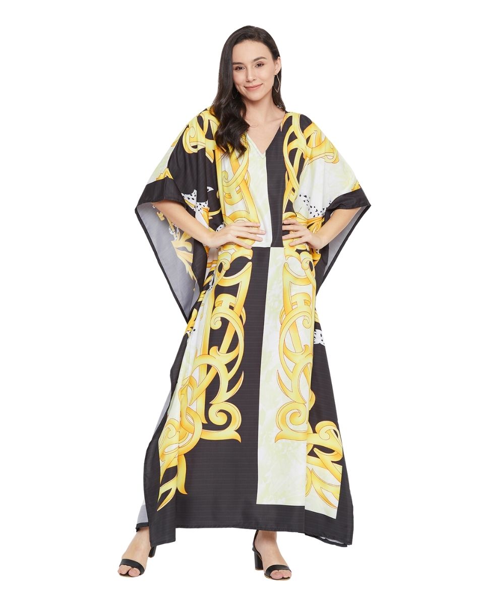 Women's Polyester Loose Maxi Caftan Dresses for Christmas
