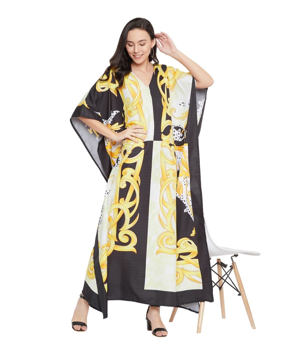 Christmas Dress Polyester Maxi Caftan For Plus Size Women