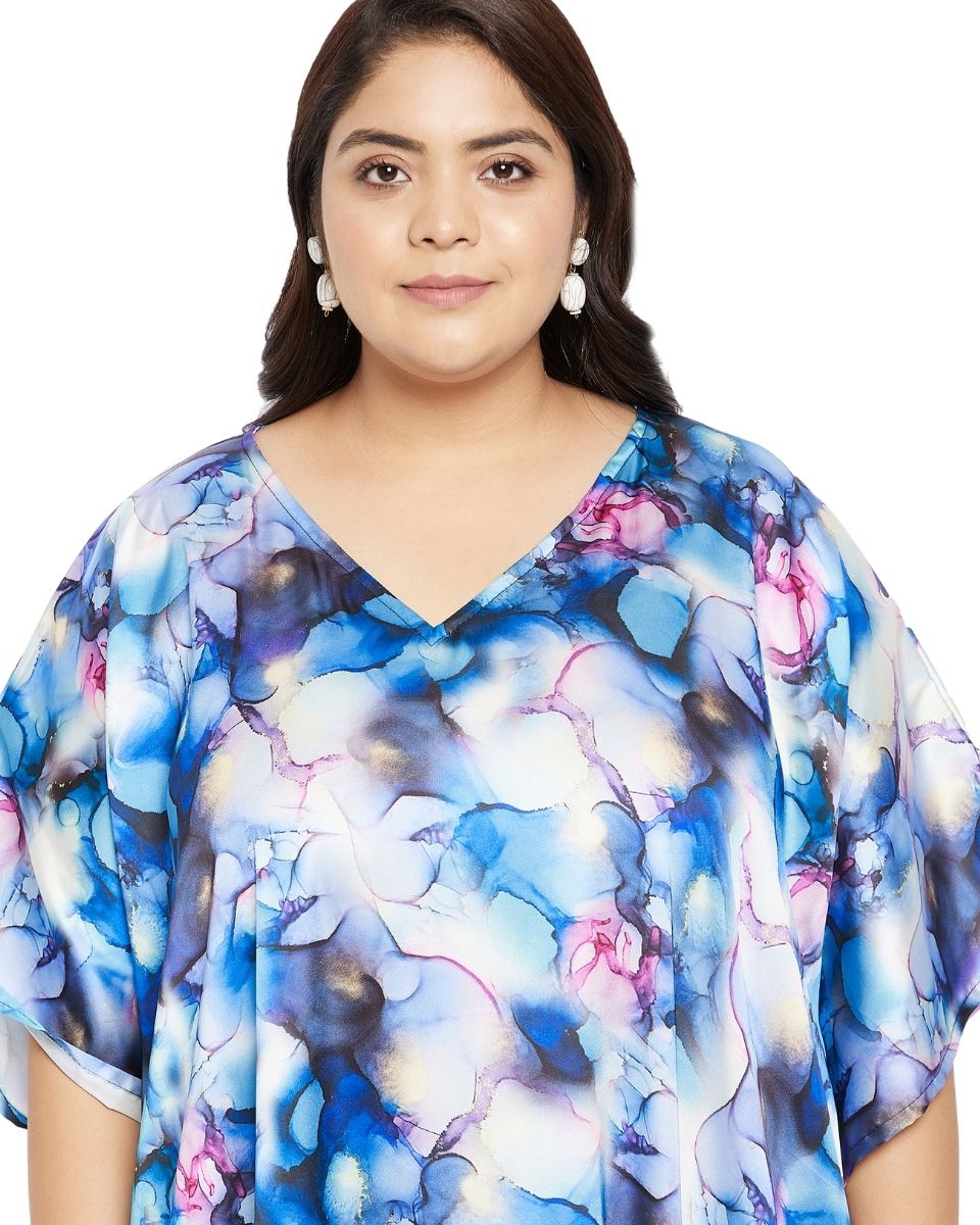 Maxi Plus Size Polyester Kimono Style Kaftan For Women