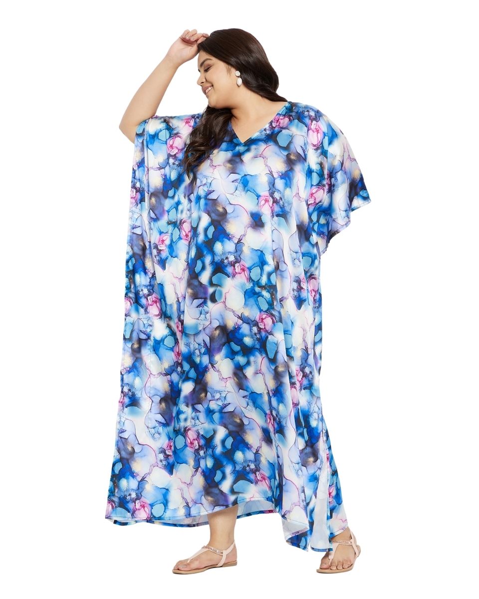 Maxi Plus Size Polyester Kimono Style Kaftan For Women